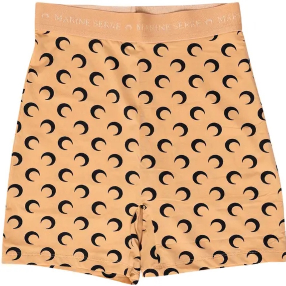 Marine Serre Tan and Black Bike Shorts